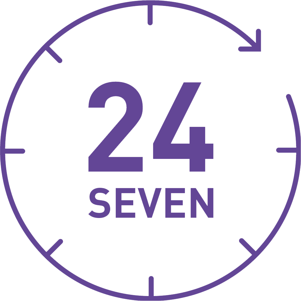 Leeds Beckett Library 24 hour opening logo